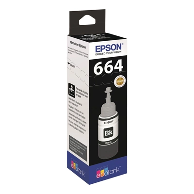 Bouteille Encre EPSON original 664 - 70 ml - NOIR - Livraison Tunisie | IDEAL INFORMATIQUE