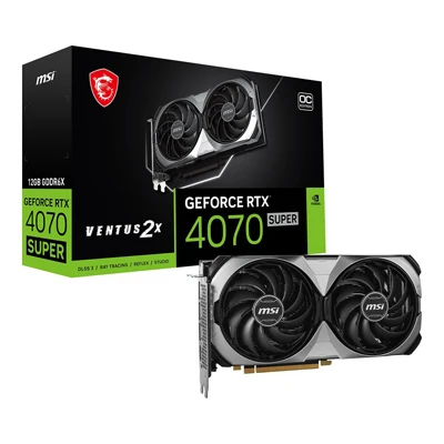 Carte graphique MSI rtx 4070 super 12Go ventus 2x oc - Livraison Tunisie | IDEAL INFORMATIQUE