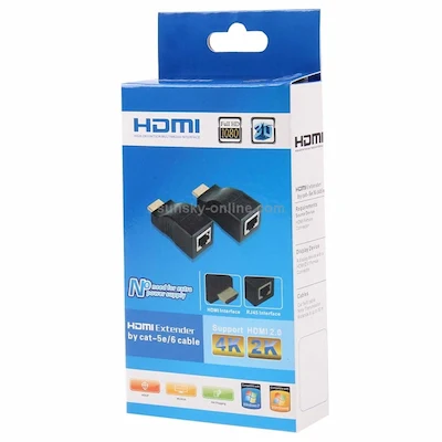 Adaptateur Extender HDMI/RJ45 30M - Livraison Tunisie | IDEAL INFORMATIQUE