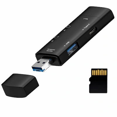 Lecteur De Carte Mémoire OTG 7en1 Noir - Livraison Tunisie | IDEAL INFORMATIQUE
