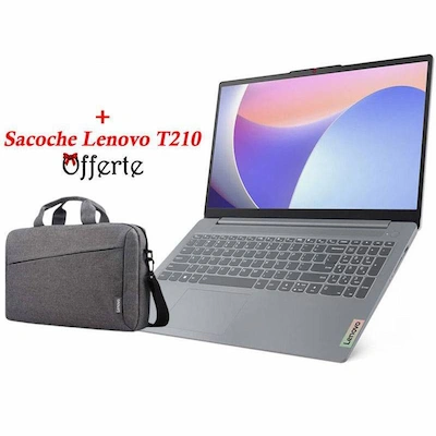 PC Portable LENOVO IdeaPad Slim 3 15IRU8 i3 13è Gén 8Go 512G SSD - Livraison Tunisie | IDEAL INFORMATIQUE
