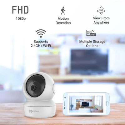 Camera EZVIZ C6N / WIFI / FULL HD 1080P / INDOOR - Livraison Tunisie | IDEAL INFORMATIQUE