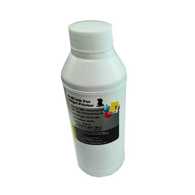 Bouteille Encre Jaune Adaptable de 500ml- - Livraison Tunisie | IDEAL INFORMATIQUE
