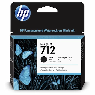 Cartouche HP 712 Noir d'origine pour Traceur T230 (3ED71A )- 80 ml - Livraison Tunisie | IDEAL INFORMATIQUE