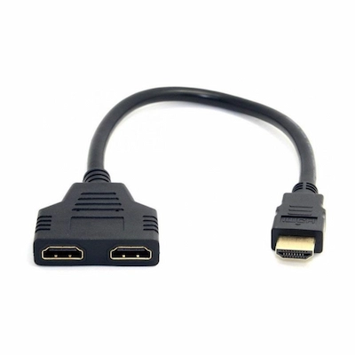 Adaptateur Splitter HDMI Male vers 2 HDMI Femelle - Livraison Tunisie | IDEAL INFORMATIQUE