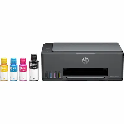 Imprimante HP 3en1 SMART TANK 581 COULEUR / WI-FI + 4 Bouteilles d'encre HP Incluses - Livraison Tunisie | IDEAL INFORMATIQUE