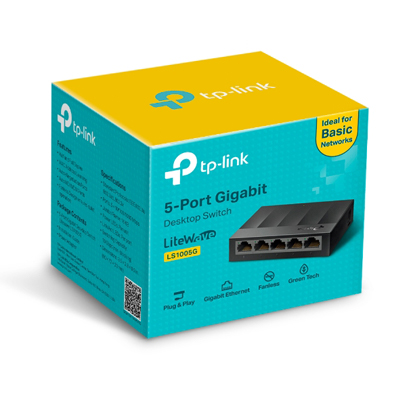 Switcheur TP-LINK 5 Ports 10/100/1000 LS1005G - Livraison Tunisie | IDEAL INFORMATIQUE