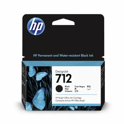 Cartouche HP 712 Noir d'origine pour Traceur T630 (3ED70A ) - Livraison Tunisie | IDEAL INFORMATIQUE