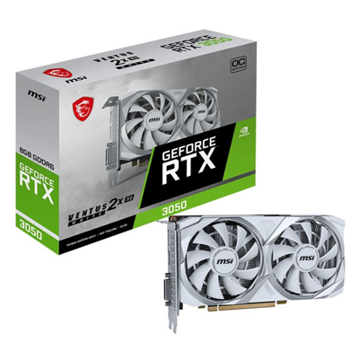 Carte Graphique Gamer MSI GeForce RTX 3050 VENTUS 2X XS WHITE 8G OC - Livraison Tunisie | IDEAL INFORMATIQUE
