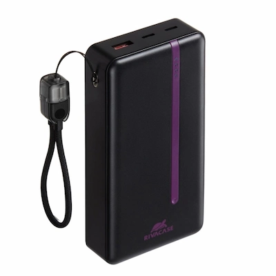 Power Bank VA2312 RIVACASE 20000 mAh -Noir - Livraison Tunisie | IDEAL INFORMATIQUE