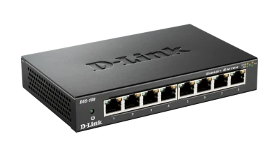 Switcheur D-LINK 8 port Gigabit Unmanaged Metal Réf: DGS-108/E - Livraison Tunisie | IDEAL INFORMATIQUE