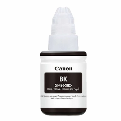 Bouteille d'encre Original Canon GI 490 BK - Noir (GI-490-N) - Livraison Tunisie | IDEAL INFORMATIQUE