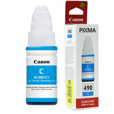 Bouteille d'encre Original CANON GI 490 C - Cyan (GI-490-C) - Livraison Tunisie | IDEAL INFORMATIQUE