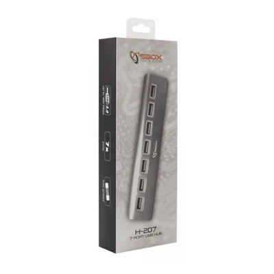 HUB USB SBOX 7 PORTS H-207 - Livraison Tunisie | IDEAL INFORMATIQUE