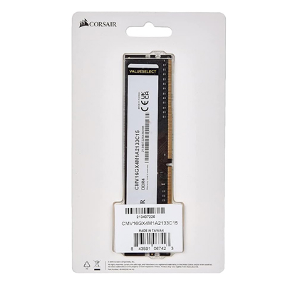Barrette Mémoire DDR4 16Go 2133Mhz pour PC CORSAIR VALUESELECT - Livraison Tunisie | IDEAL INFORMATIQUE