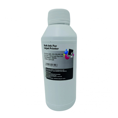 Bouteille Encre Noir Adaptable de 500ml- - Livraison Tunisie | IDEAL INFORMATIQUE