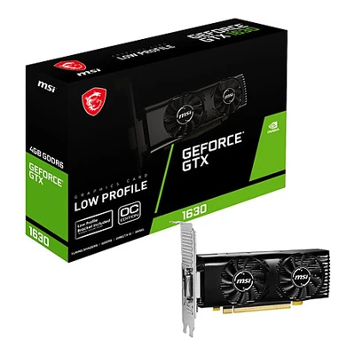 Carte graphique MSI GeForce GTX 1630 low profile 4G - Livraison Tunisie | IDEAL INFORMATIQUE