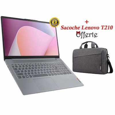PC portable LENOVO IdeaPad Slim 3 15AMN8 Ryzen 5 7520U 16 Go Windows 11 Gris - Livraison Tunisie | IDEAL INFORMATIQUE
